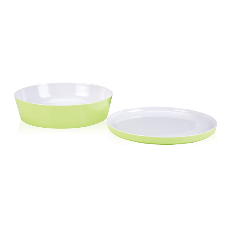 Ebern Designs Shirlee Melamine Serving Bowl, Lime