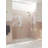 Stellar 74.5 in. W x 78 in. H Fully Frameless 3 Panel Inline Glass Hinged Shower Enclosure-112662632