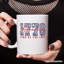 Tasse à fleurs rétro America 1776, pays du cadeau patriotique gratuit avec nom personnalisé