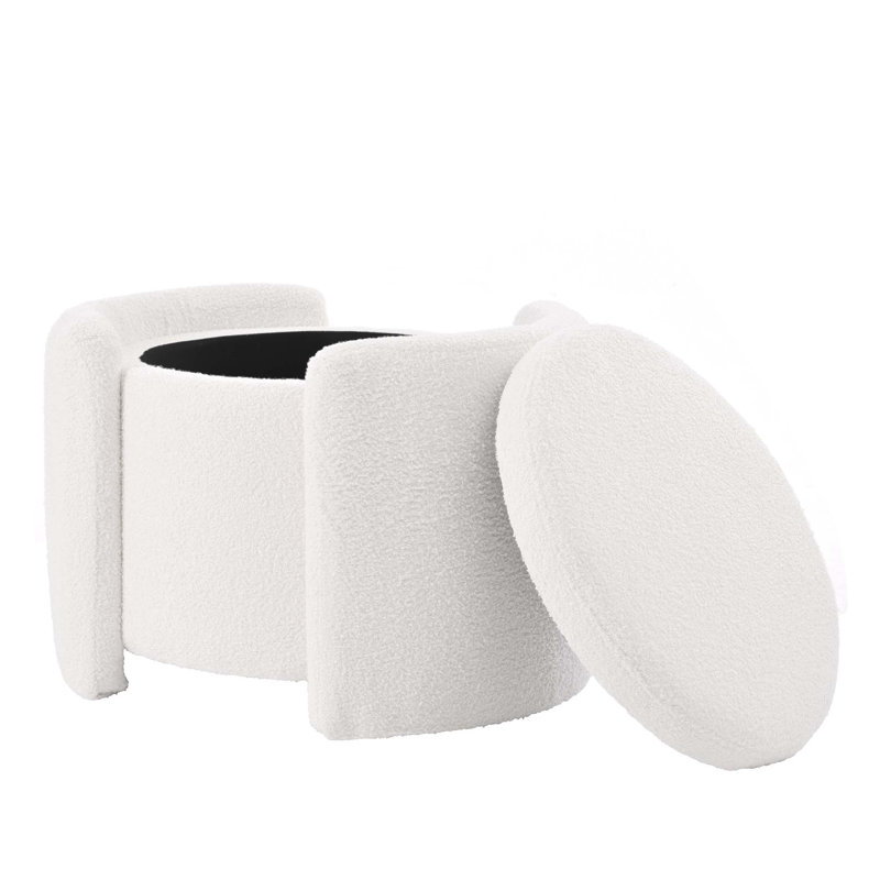 Repose-pieds Teddy, Blanc