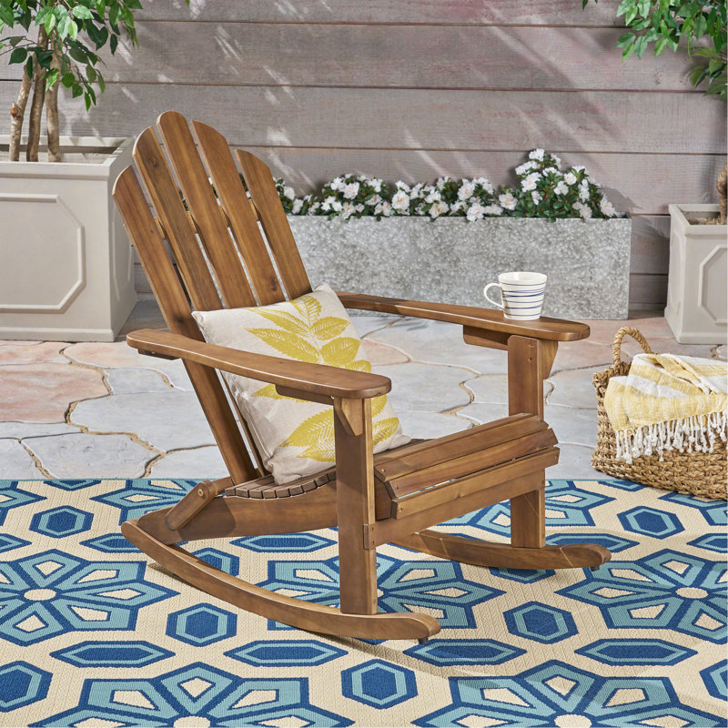 Chaise berçante Hollywood Adirondack, Marron foncé