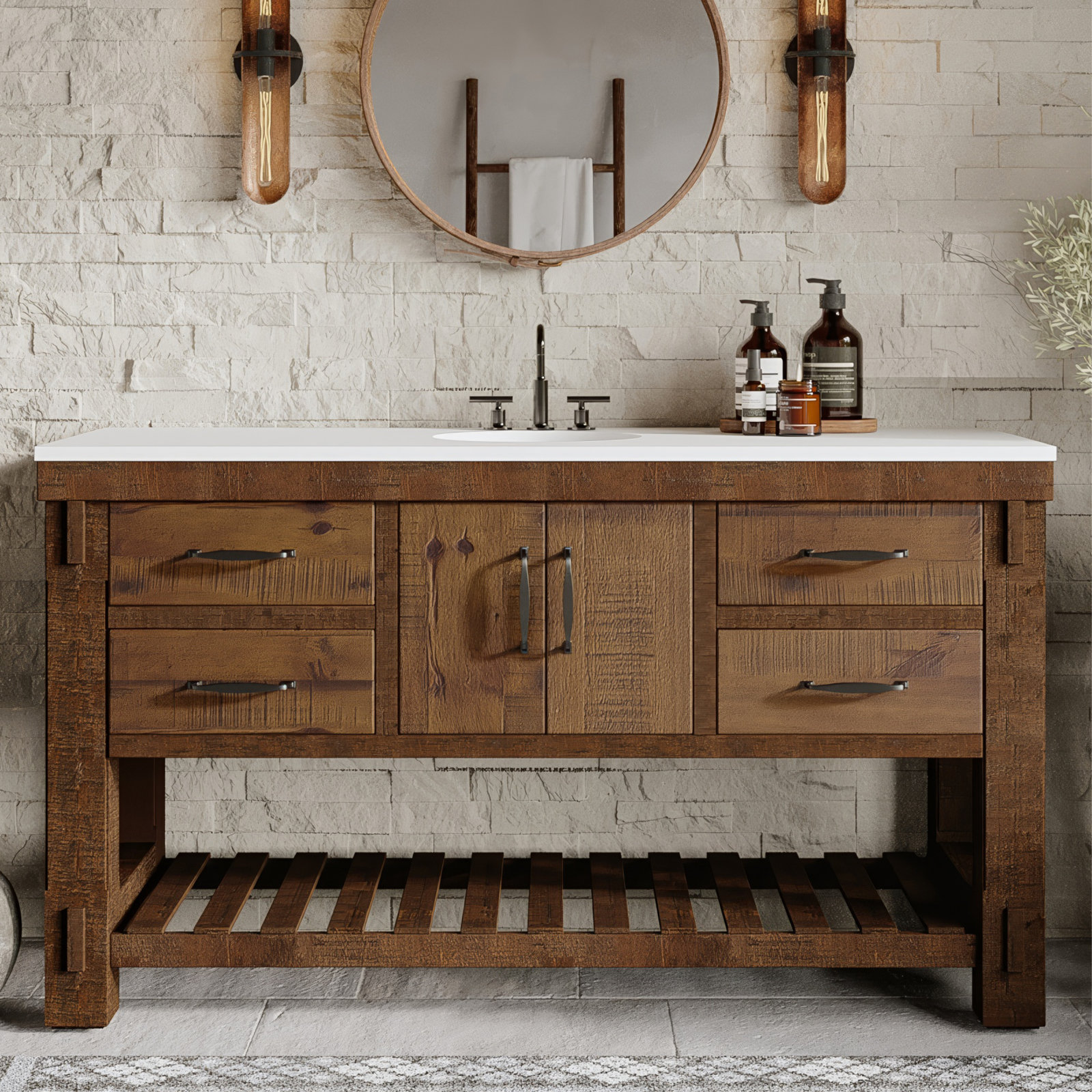 Bromley 60" Single Bathroom Vanity