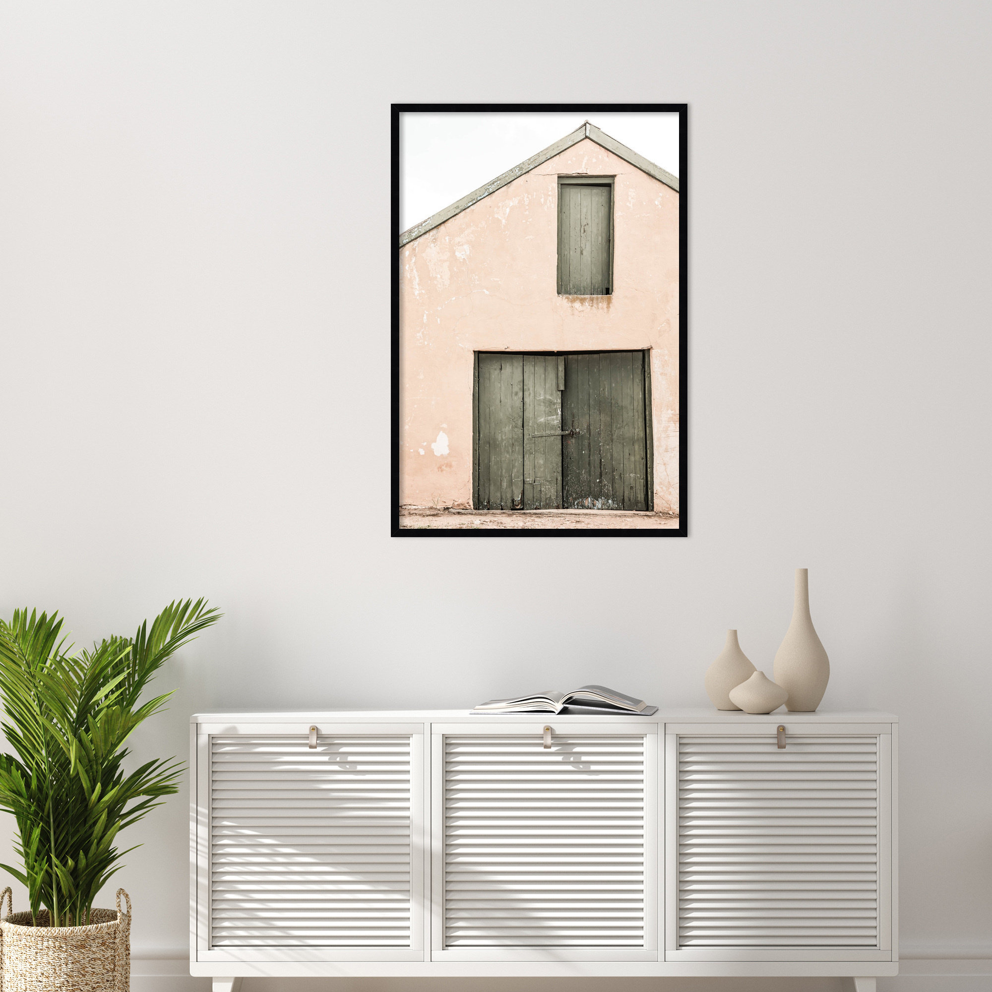 Karoo Farm House by Shot by Clint Wood Framed Wall Art Print, 41" H x 28" W, Black