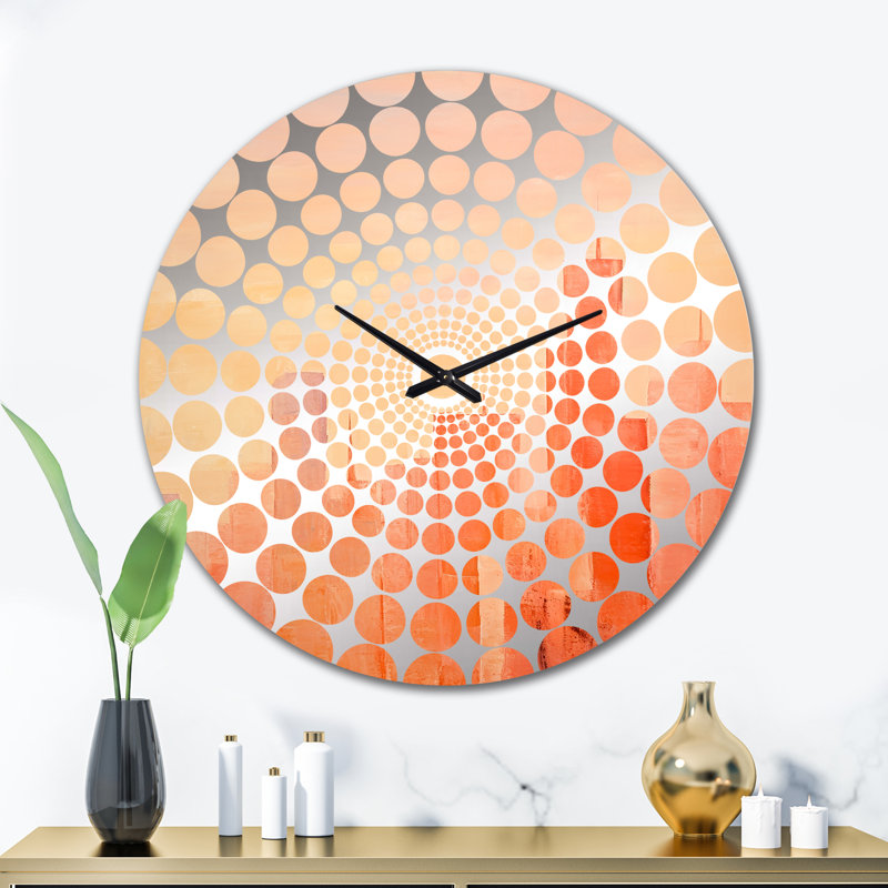 Horloge murale gratte-ciel Salmon Spires Cityscape II, Grand