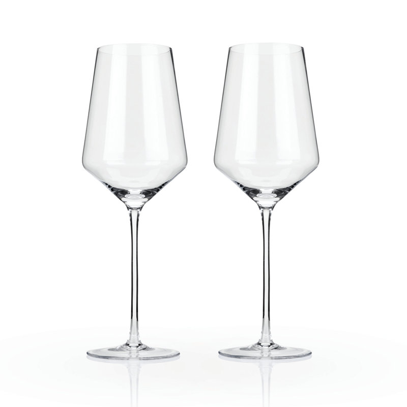Raye Angled Crystal Bordeaux Glasses