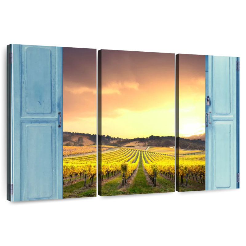 Alvord fenêtre sur un vignoble, H 24 po x l 38 po
