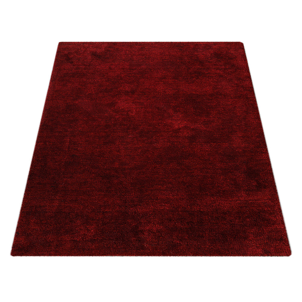 Latitude Run® Zander Hand-Knotted Silk Red Colour, Area Rugs - Wayfair ...