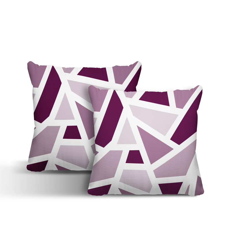 Coussin carré intérieur / extérieur Marion, L 17 po x H 17 po, Mauve