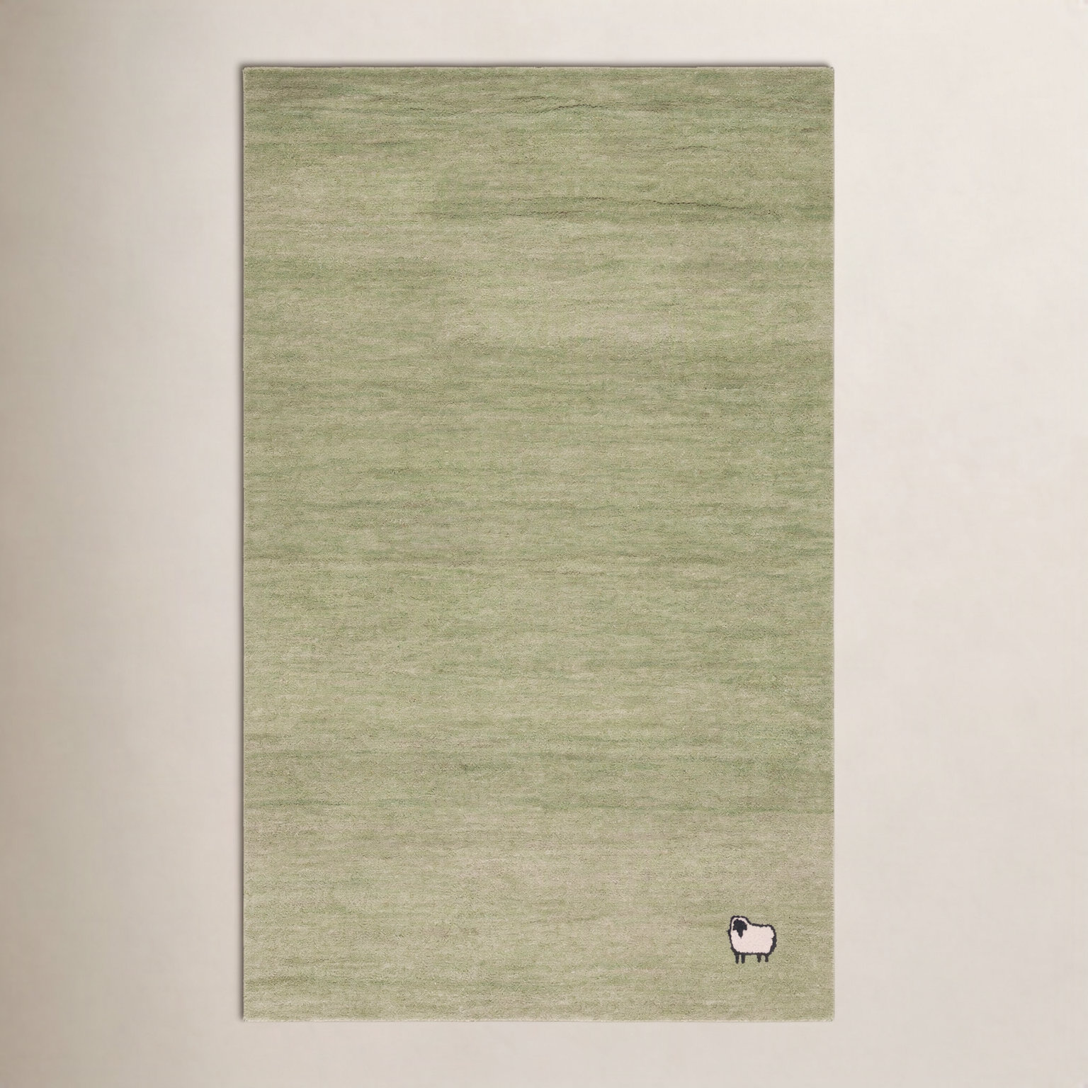 Racheal Light Green Hand-Tufted Wool Rug, Rectangle 3' x 5'