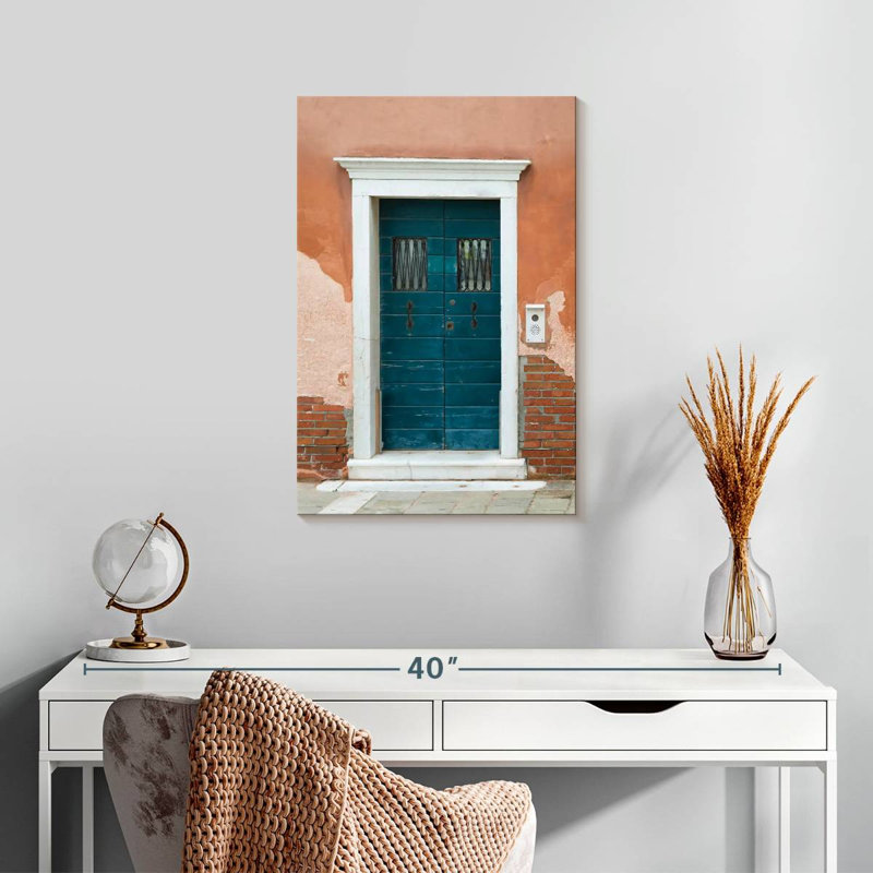 Porte rétro à Venise, H 24 po x l 16 po