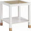 Table de bout moderne en verre avec design à 2 couches et structure en métal-22891517