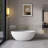 61 inch small size artificial stone solid surface freestanding bathroom bathtub