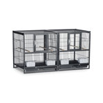 Steel Flat Top Breeder Bird Cage with Perch