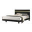 Ensemble de chambre à coucher double, noir et or, ensemble de 3 pièces avec commode et table de chevet-133711478