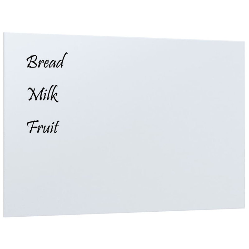 Magnetic Glass Dry Erase Board, Rectangle 40cm W x 60cm L, White
