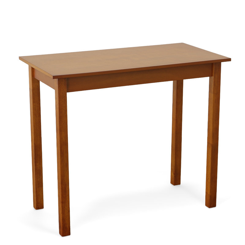Rustic Brown 22" x 42" x 36" Compact Bar Table with Space-Saving Design, Walnut