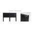 Tête de lit de 80,2 po de largeur - construction en bois, tête de lit moderne, fixation murale avec panneau cannelé, style à oreilles, finition chêne noir, apparence réelle élégante, design 3D contemporain, confortable, rapide-973060603-973060581