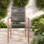 Chaises de patio confortables en bois gris anthracite et gris pour l'extérieur