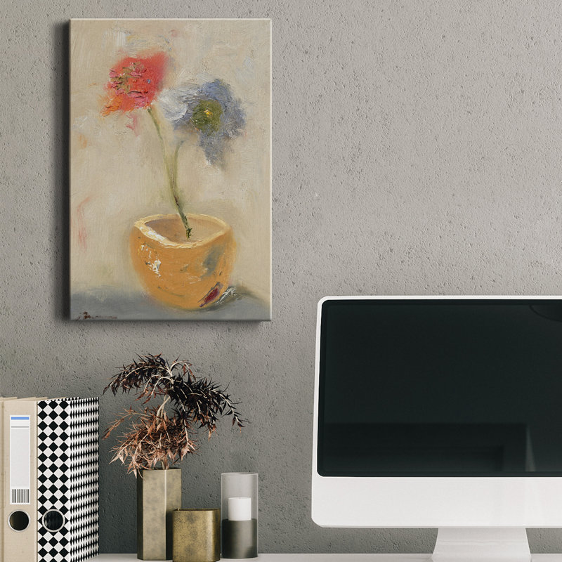 Fleurs de tasse de thé - impression, H 48 po x l 32 po x P 1 po