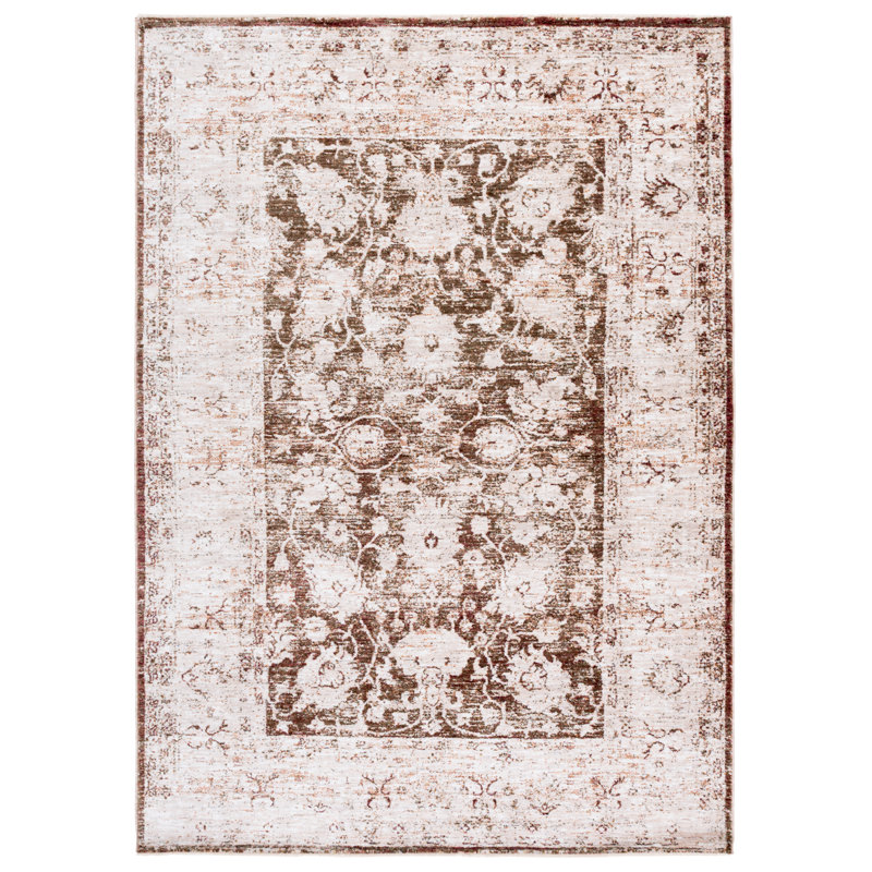 Tapis oriental blanc / beige, Rectangle 5 pi 3 po x 7 pi 6 po