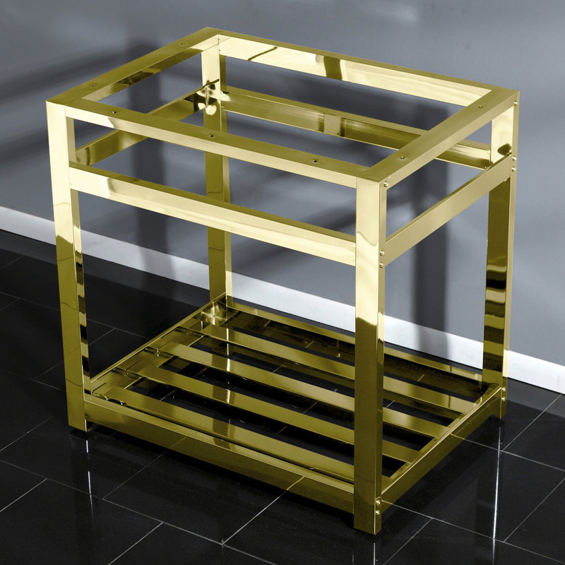 Kingston Brass Kingston Commercial Steel Console Sink Base, Polished Brass