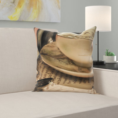 Coffee Square Pillow Cover & Insert