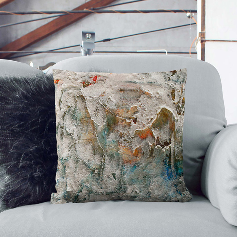 Abstract Square Throw Cushion, Black, 55 x 55 cm