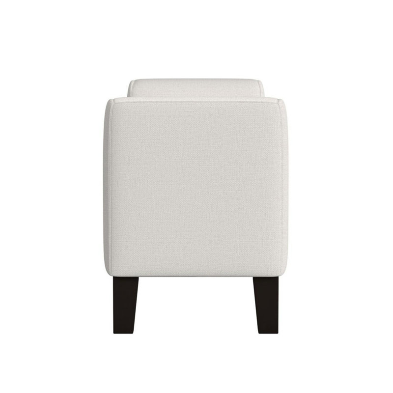 Banc d'appoint rembourré avec accoudoirs