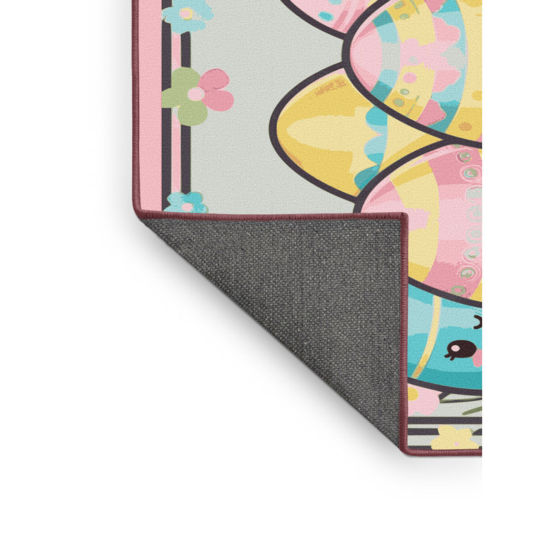The Holiday Aisle® Easter Spring Holiday Rug, Rectangle 5' x 7'