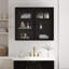 Armoire murale moderne à deux portes en verre avec rangement à trois niveaux pour le hall d'entrée, la salle de bain et la salle à manger-412442808