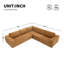 Canapé modulaire en forme de L de 116 po x 116 po Modern Sofa, ensemble de canapé de plancher de luxe, meubles d'intérieur rembourrés, canapé-lit en mousse-1512174021