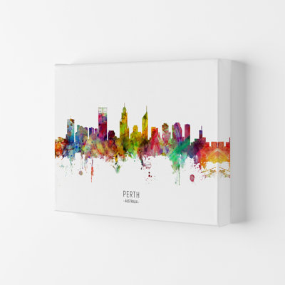 Perth Australia Skyline by Michael Tompsett - Print