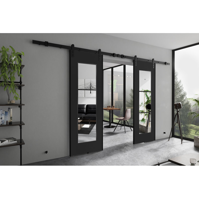 Cairney Double Sliding Doors Laminate, Anthracite, BOLK1216
