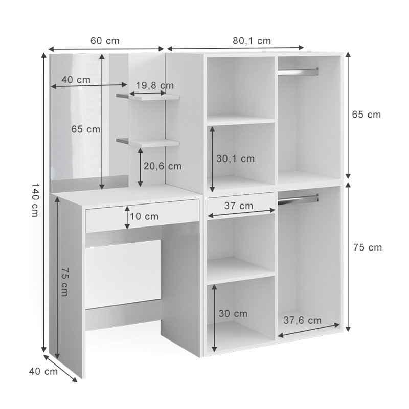 Isabelle Dressing Table with Mirror