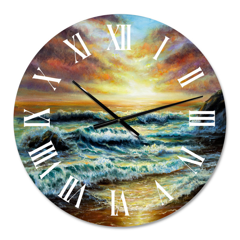 Magnifique horloge murale nautique et côtière, Petit