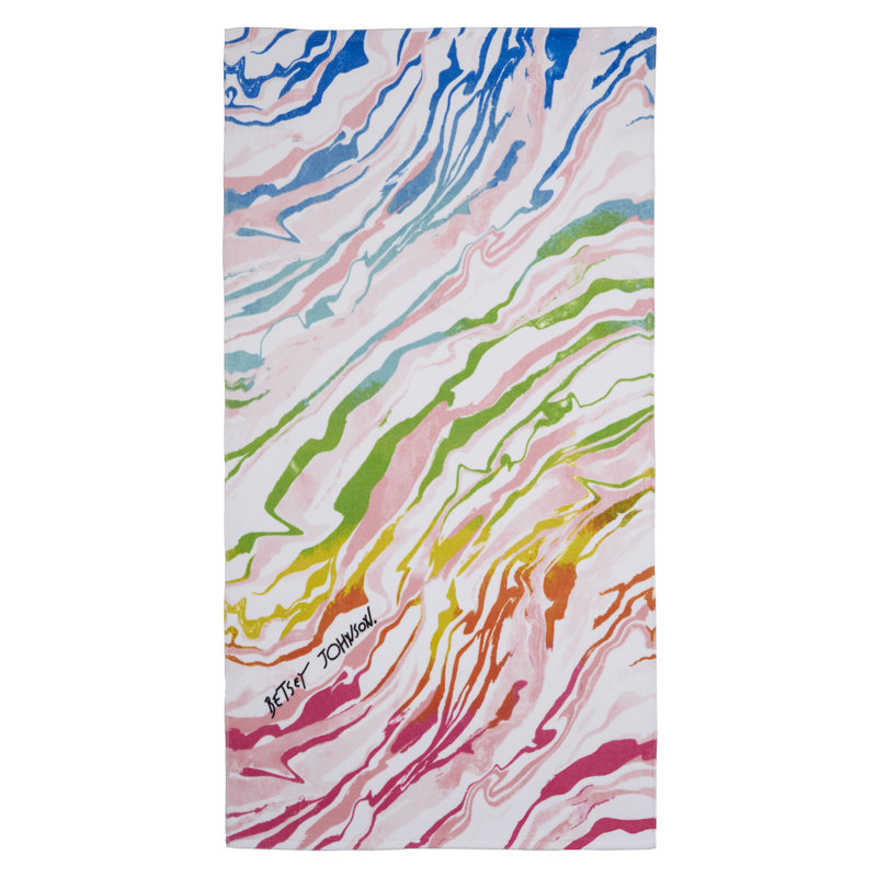 100% Cotton Marble Rainbow Beach Towel