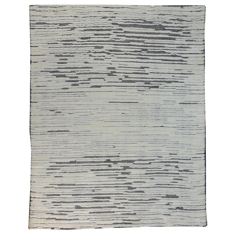 Hand Woven Wool Moroccan Area Rug, Rectangle 8' x 10'