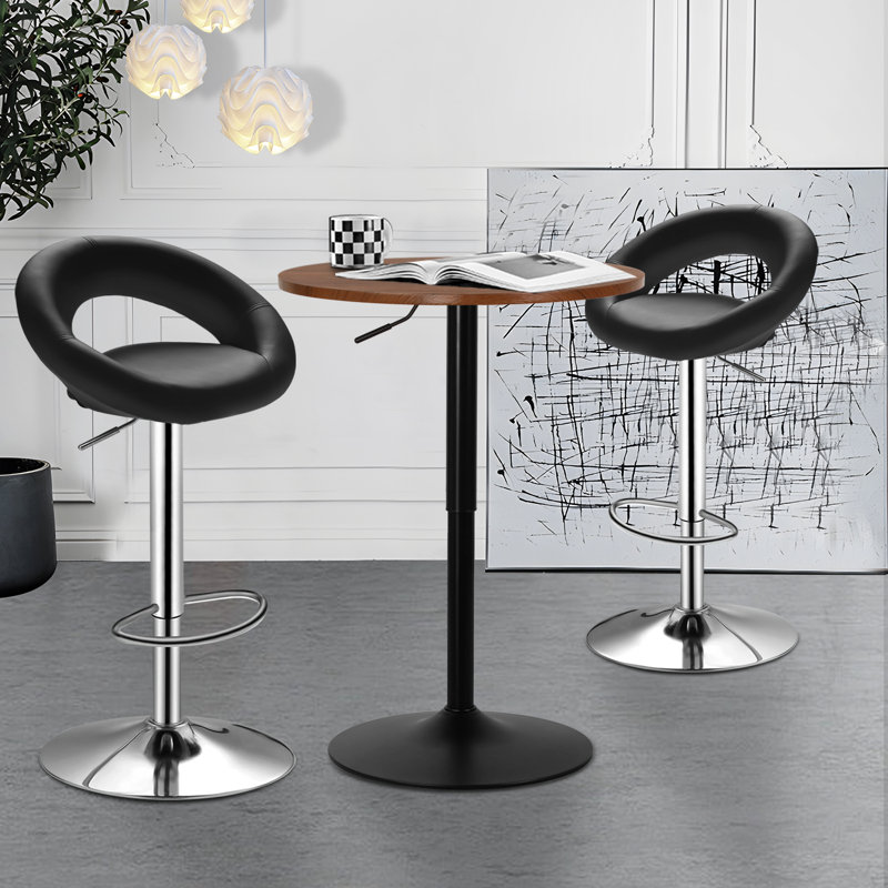 Ensemble de salle à manger Farbod, Roche noire, Noir, L 23,5 po x l 23,5 po