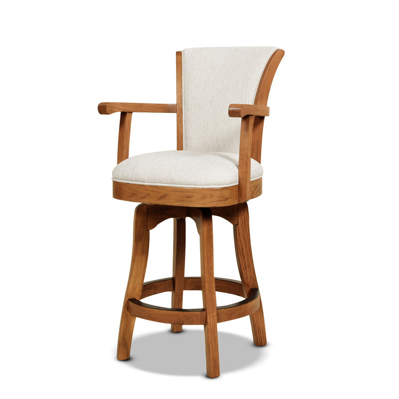 Tabouret tournant 30 "avec accoudoirs Boden-Rose, Tabouret de comptoir (siège d'une hauteur de 27 p