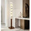 Luminaire de plancher en bois à niveaux spiralés