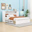 Grand lit escamotable mural 2 tiroirs avec prises de courant, poulie et ports USB-684191245-684191244