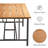 Canyon Metal Patio Coffee Table With Polywood Top, Small Outdoor Side Table For Deck & Balcony-116489276
