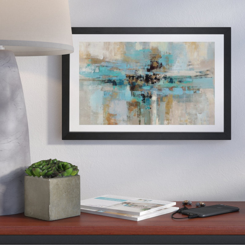 «Morning Fjord», impression, H 16 po x l 24 po x P 1 po, Cadre noir