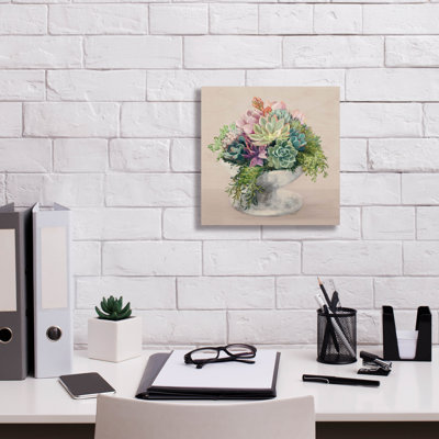 «Festive Succulents 2 Blush» par Julia Purinton, art mural sur toile