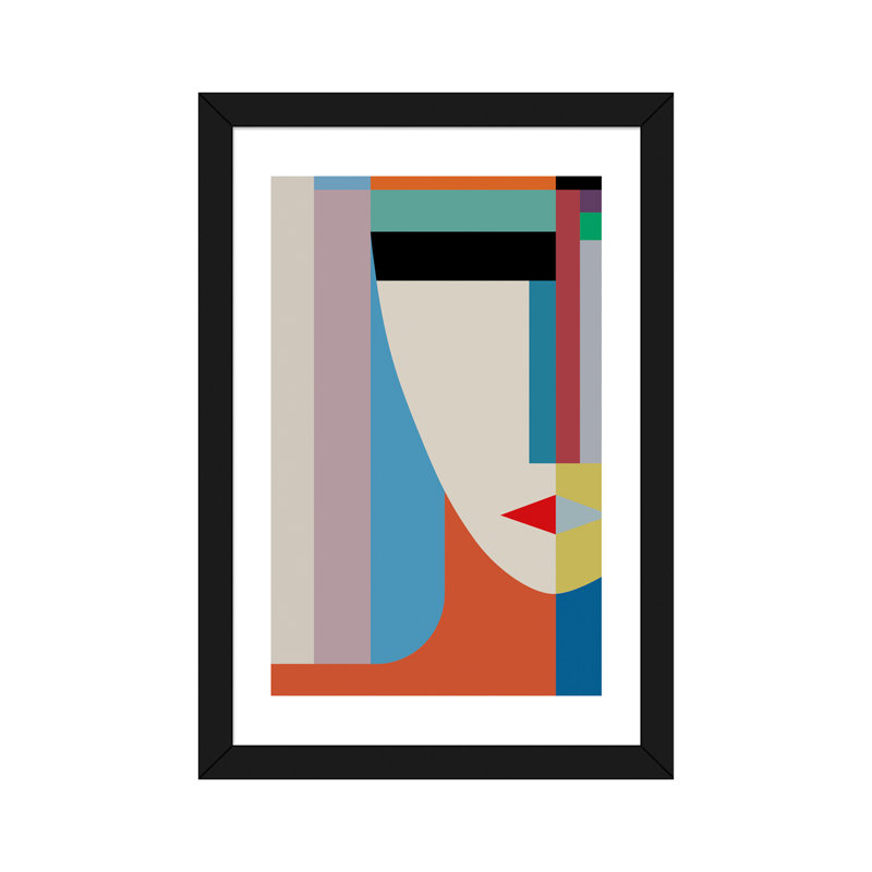«Absolute Face» par The Usual Designers - impression, H 24 po x l 16 po x P 1 po, Cadre noir