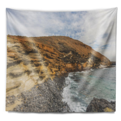 La péninsule de mer shore au-delà du tapisserie horizon