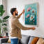 Cosmos Arrangement Botanical - Wrapped Canvas-1240642029-1240642019