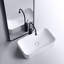 Lavabo de salle de bain vasque rectangulaire en porcelaine vitrifiée blanche avec drain escamotable L 24 po x l 13 po