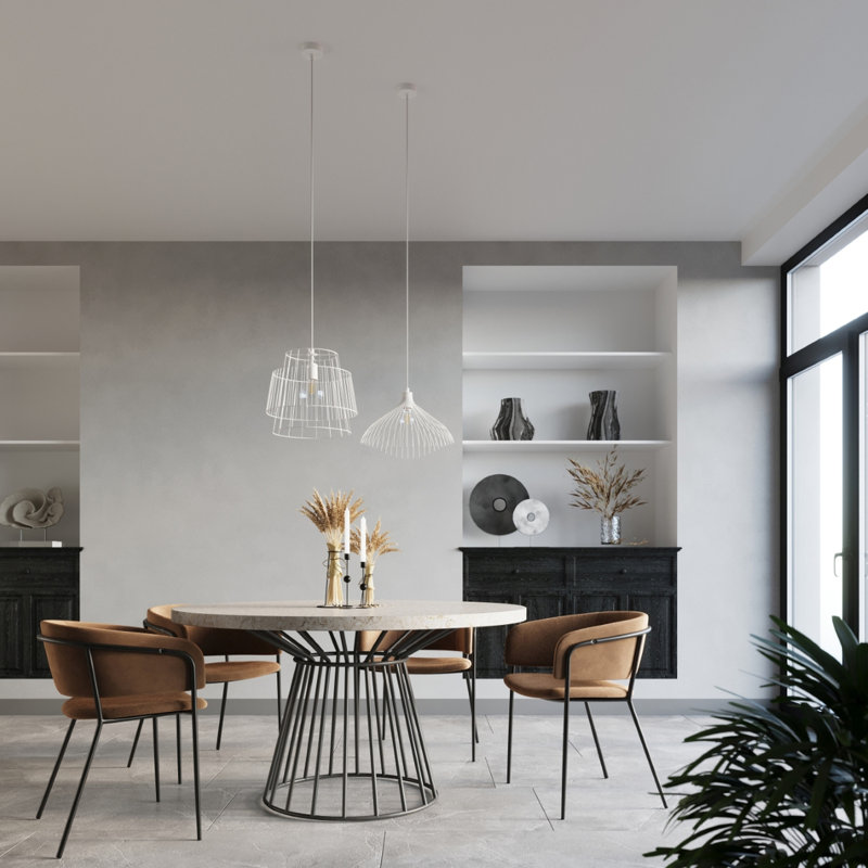 Pendant lamp GATE white, White