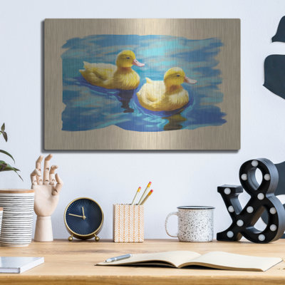 «Natation de canards» par Svetlana Aleynikova, art mural en métal